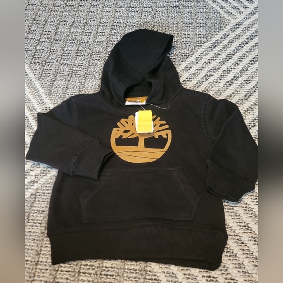 New Timberland Hoodie Black with Kangaroo Pocket Toddler 2T - Picture 1 of 6